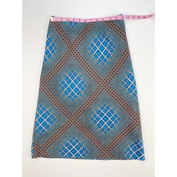 Vintage Y2k Lavender blue amd brown groovy geometric high waist skirt size small - Picture 2 of 9